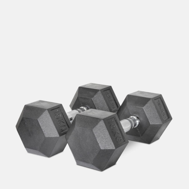 15kg rubber dumbbells hot sale