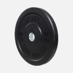 Black rubber bumper plate_10kg_angle