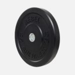 Black rubber bumper plate_15kg_angle