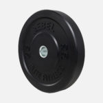 Black rubber bumper plate_20kg_angle