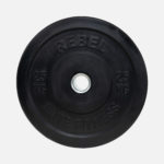 Black rubber bumper plate_25kg