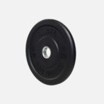 Black rubber bumper plate_5kg Stubby_angle