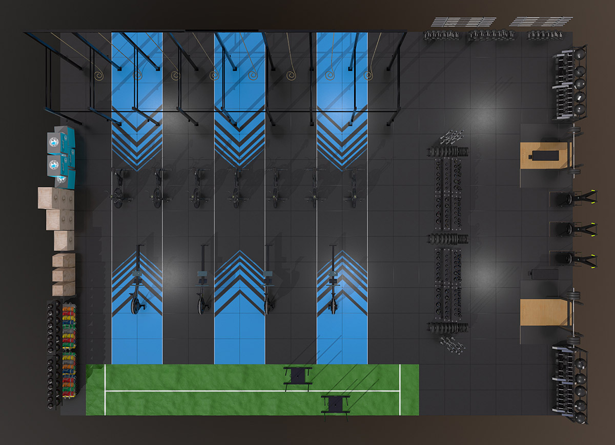 commercial gymnasium floor plan