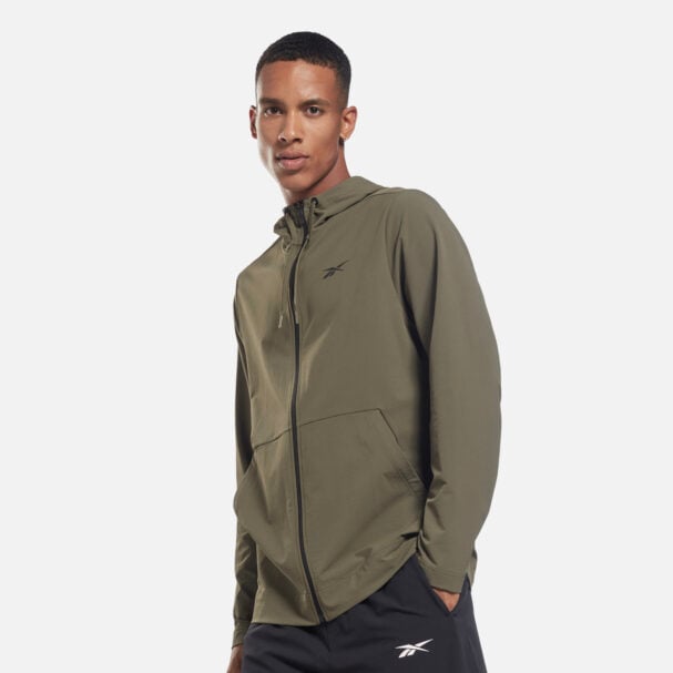 Reebok men's performance sale fleece full zip hoodie