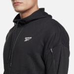 Reebok Workout ready piping zipup sweatshirt black 3