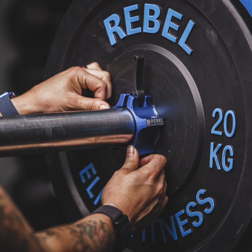 REBEL – Barbell Bear Claw Collers Blue