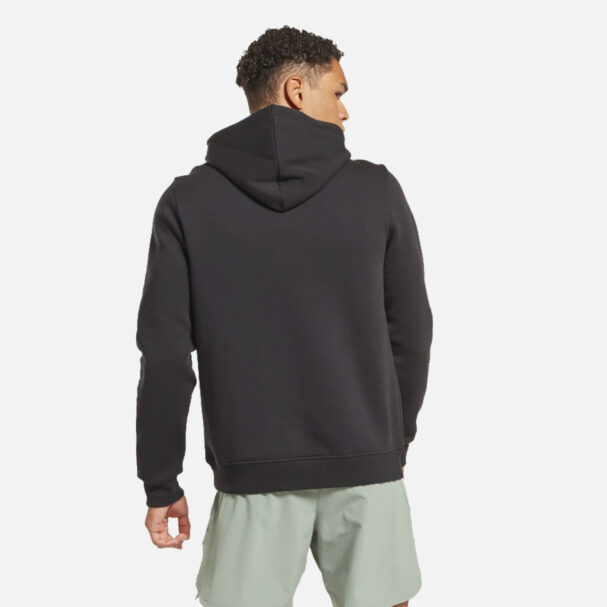 Reebok Men's Vector Stacked Logo Hoodie Black - REBEL Store