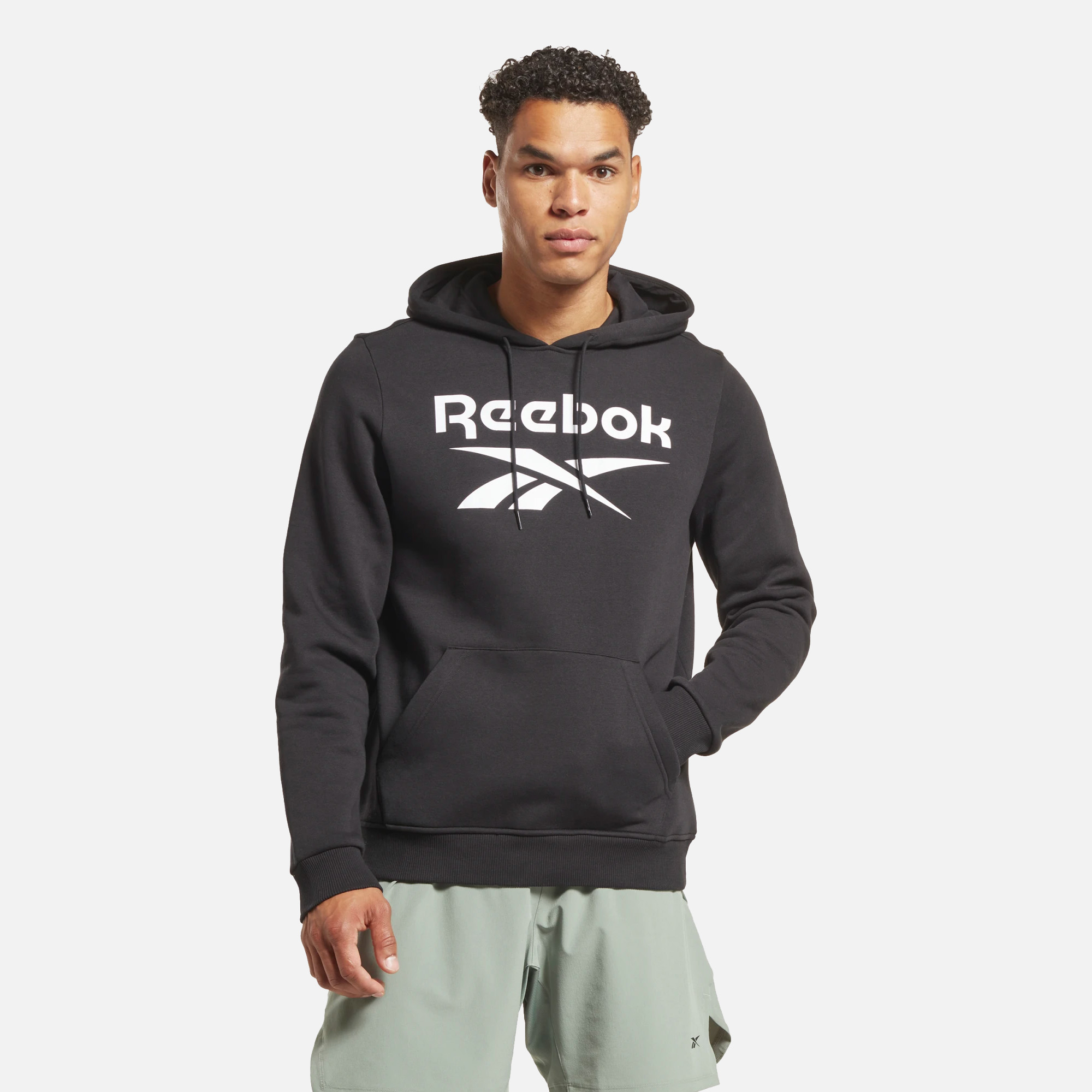 Reebok Men's Vector Logo Hoodie Black - REBEL Store