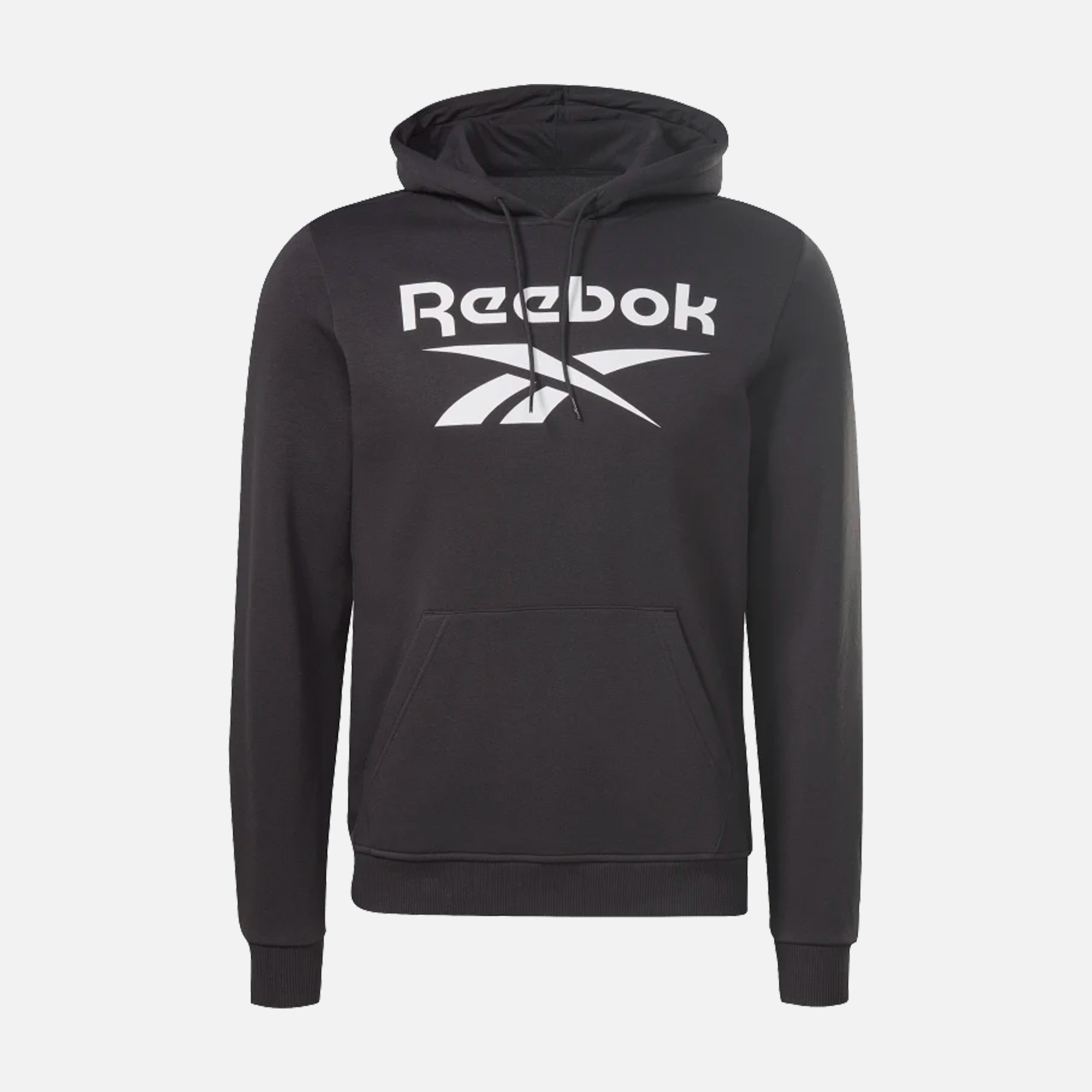 Reebok Men's Vector Stacked Logo Hoodie Black - REBEL Store