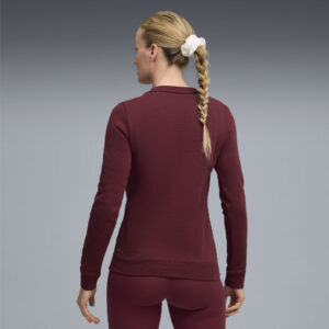 PUMA x HYROX Women’s Heavyweight Crewneck Ruby Shimmer - Image 4