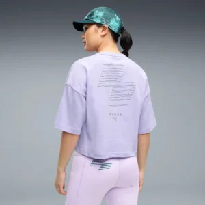 PUMA x HYROX Women’s Cropped Lifestyle T-Shirt Light Lavender - Image 4