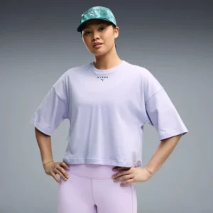 PUMA x HYROX Women’s Cropped Lifestyle T-Shirt Light Lavender - Image 2