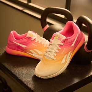Reebok Nano X5 Women's Training Shoes Chalk/Atomic Pink/Golden Haze - Image 6