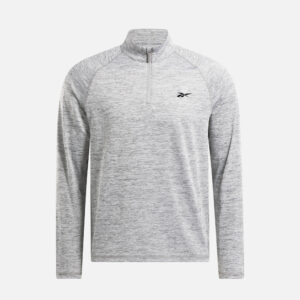 Reebok Men's Rocky Long Sleeve 3/4 Zip Muscle T-Shirt Light Grey