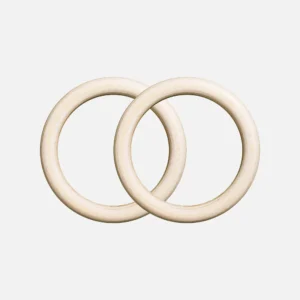 REBEL Wooden Gymnastic Rings 28mm with Carabiner Attachments - Image 5