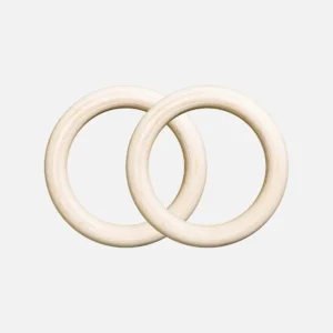 REBEL Wooden Gymnastic Rings 32mm with Carabiner Attachments - Image 5