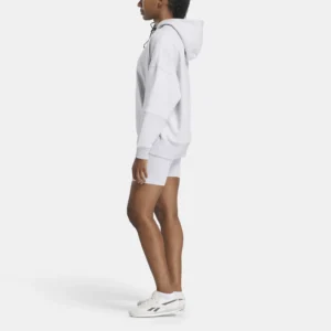 Reebok Women's Lux Hoodie Grey - Image 5