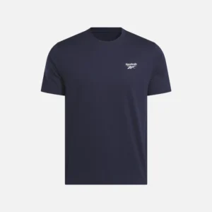 Reebok Men's Small Logo Crewneck T-Shirt Navy