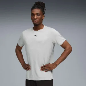 PUMA Men's Train All Day Essentials Heather T-Shirt Mouse Grey - Image 4