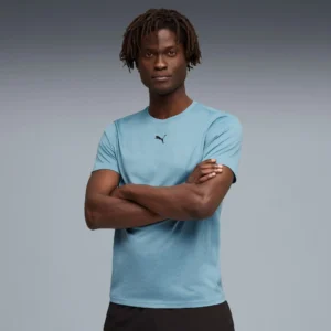 PUMA Men's Train All Day Essentials Heather T-Shirt Baltic Sea Blue - Image 5
