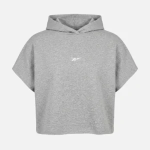 Reebok Women's Lux Graphic Sleeveless Hoodie Grey