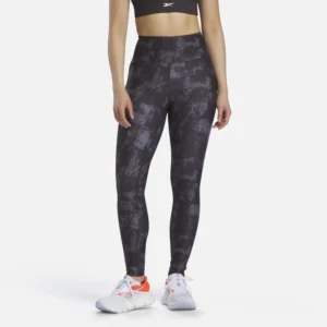 Reebok Women's ID Train High Rise Printed Tights Black - Image 2