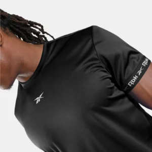Reebok Men's Training SS T-Shirt Black - Image 2